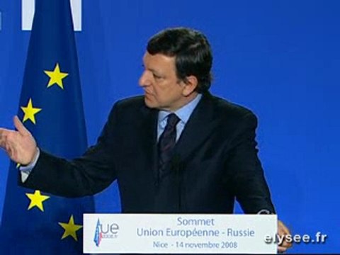 Conférence presse avec MM. MEDVEDEV, BARROSO