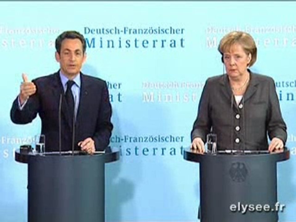 Conférence presse conjointe avec Mme Angela MERKEL