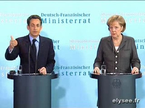 Conférence presse conjointe avec Mme Angela MERKEL