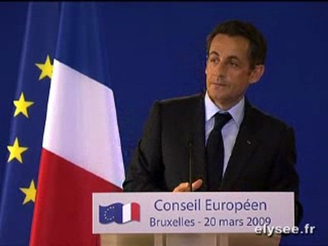 Conférence presse au Conseil européen de Bruxelles
