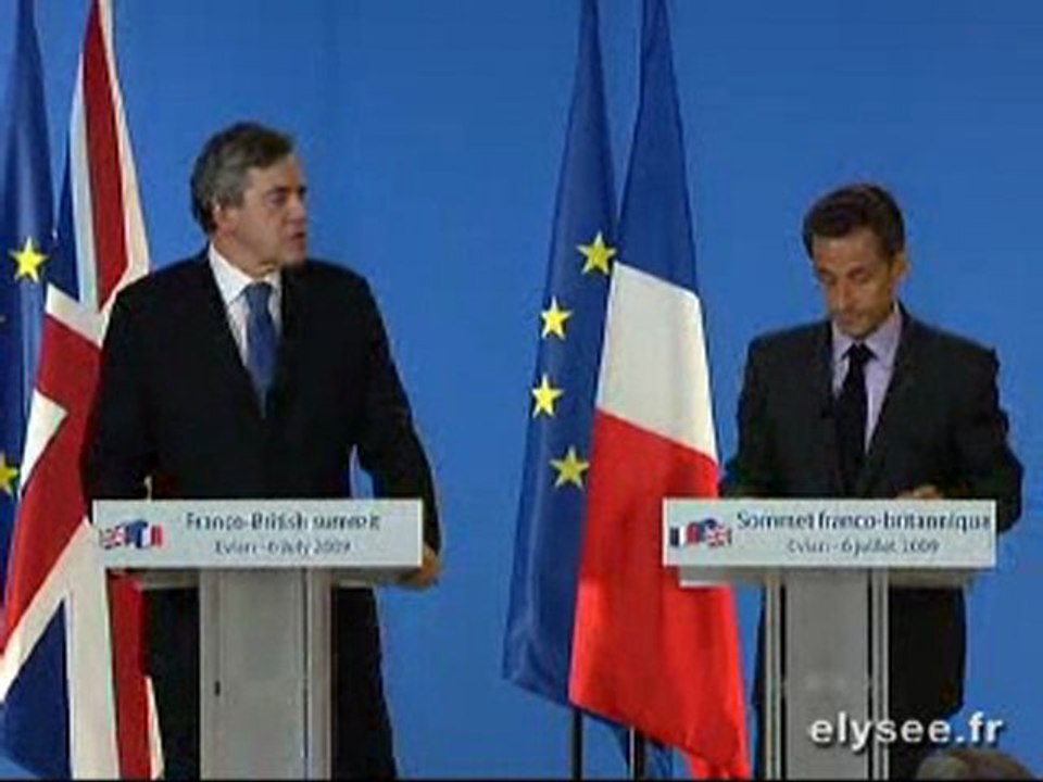 Conférence de presse conjointe avec M. Gordon BROWN