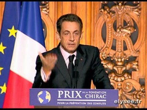 Prix Fondation Chirac à la Sorbonne :Discours M.Sarkozy