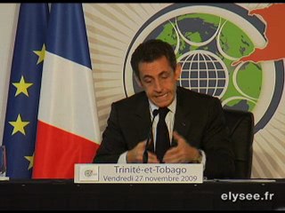 Conférence de presse du Président  à Trinidad