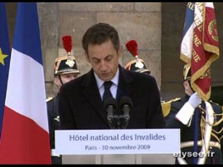 Cérémonie de prise d'armes d'automne aux Invalides