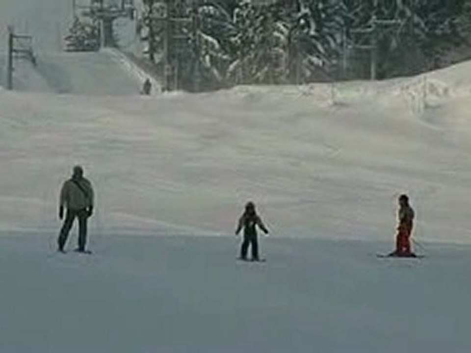 Juliette au ski ...Première année ....Praz de Lys