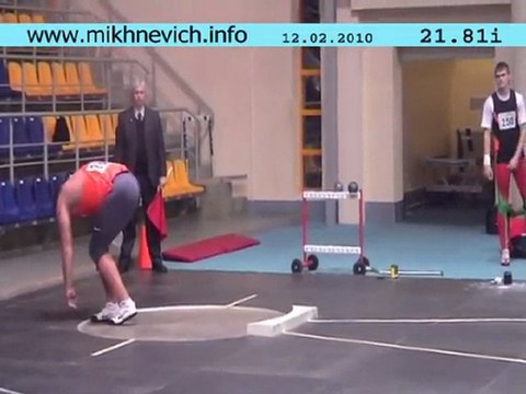 Athlé lancer poids andrei mikhnevich 21m81