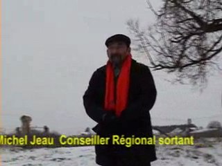 Michel Jeau en campagne à la campagne le 10 février 2010