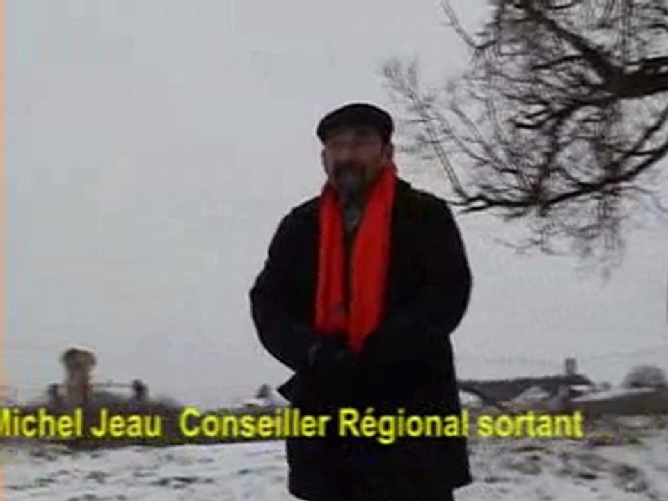 Michel Jeau en campagne à la campagne le 10 février 2010