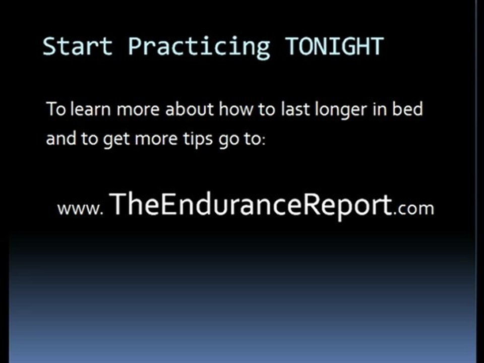How To Increase Endurance In Bed