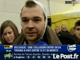 Témoins collision de trains près de Bruxelles