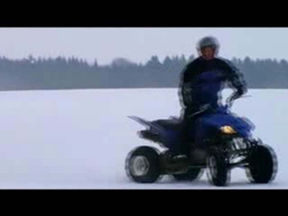 Glissages quad sur neige