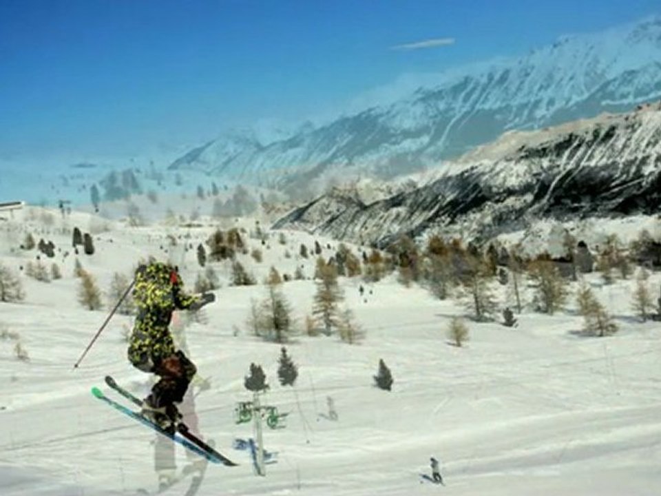 Session sur le snowpark de Vars. 2010