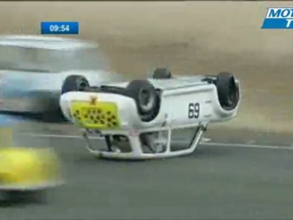 Accident d'une MINI en course