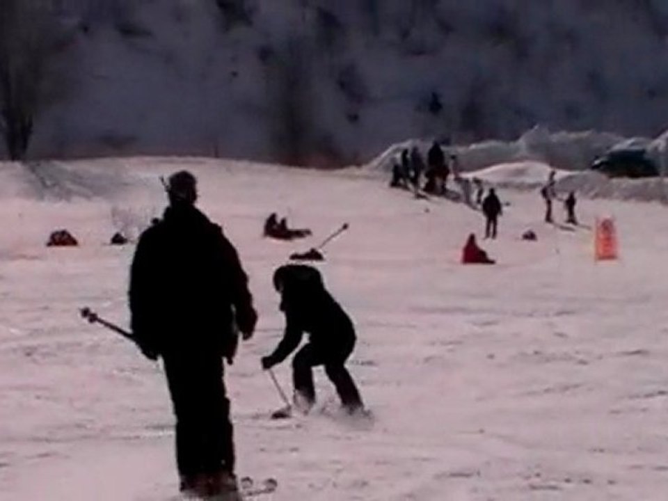 Deuxième jour de ski : Marjo tourne debout ! ^^