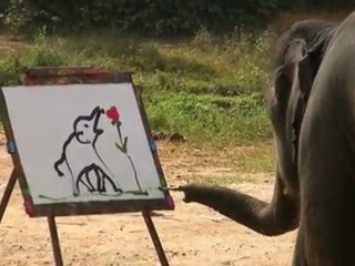 elephants peintres en thailande