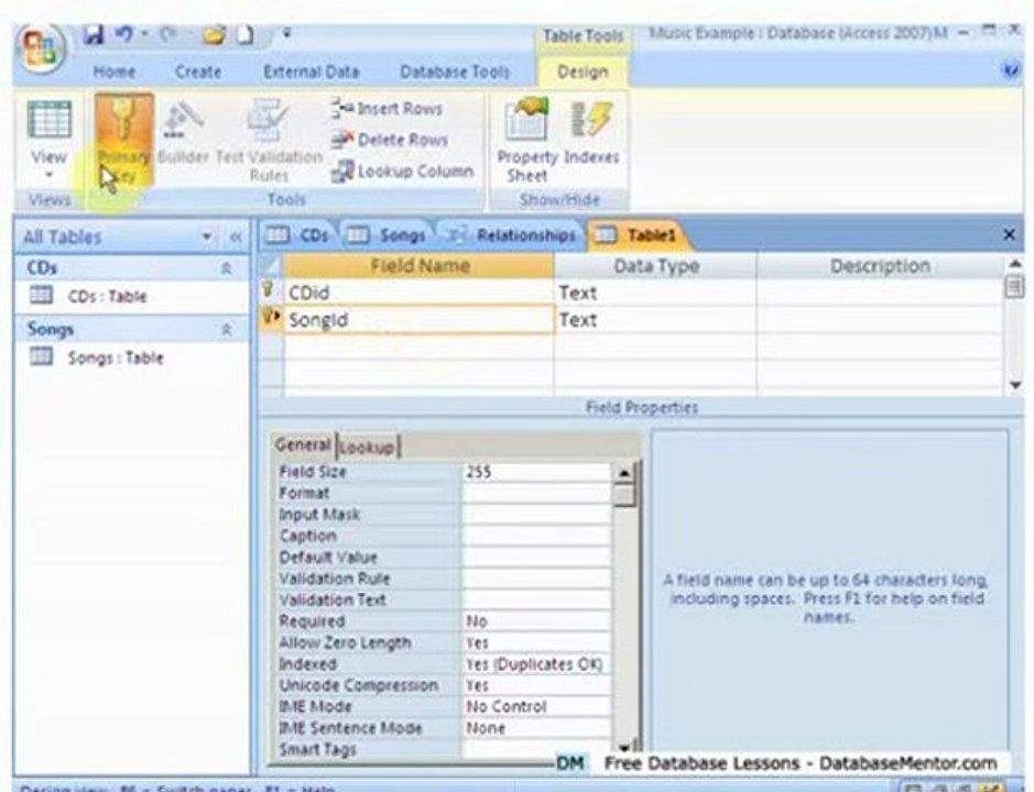 Microsoft Access Training Music Database Part 2 Video Dailymotion