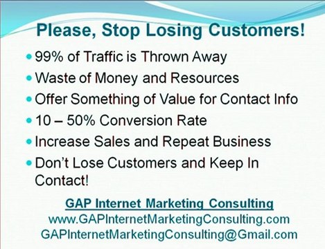 GAP Internet Marketing Consulting - Stop Losing Customers