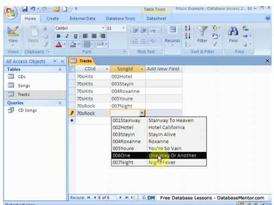 Microsoft Access Training - Music Database Part 3