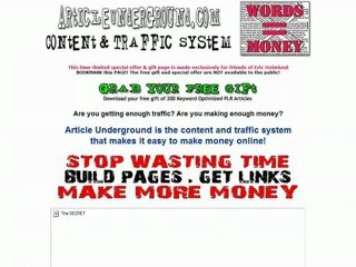 Article underground Make Money Online Now Through Writing