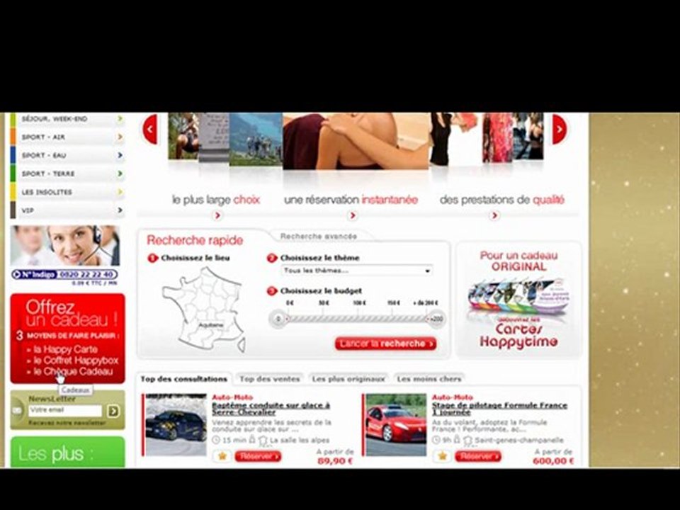 Comment offrir une activité sur Happytime.com