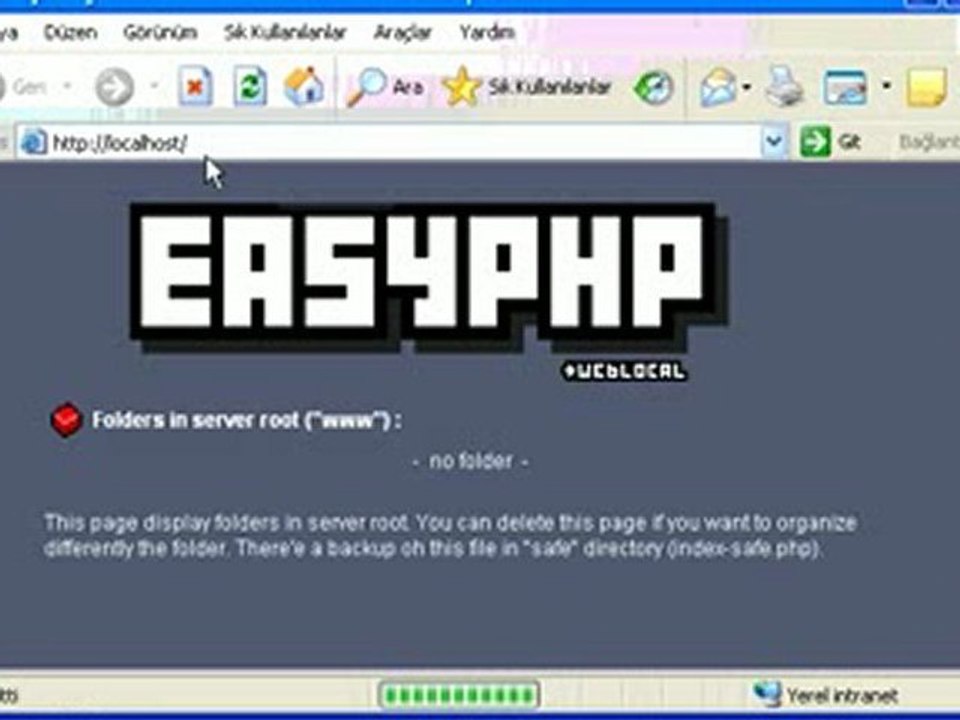 EasyPHP Kurulumu ve Kullanımı