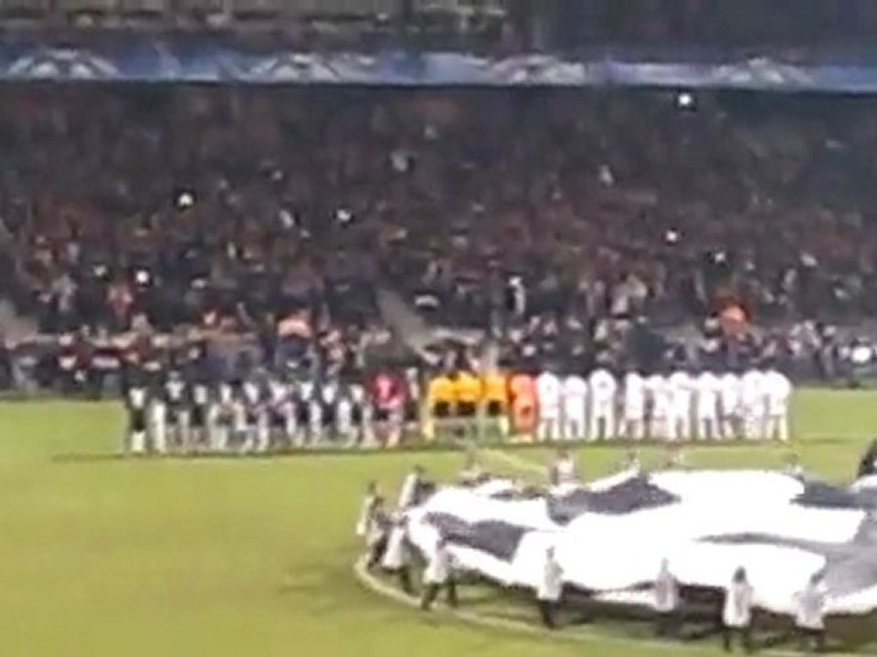 Hymne Champion's League Lyon-Real 1/8ème aller à GERLAND