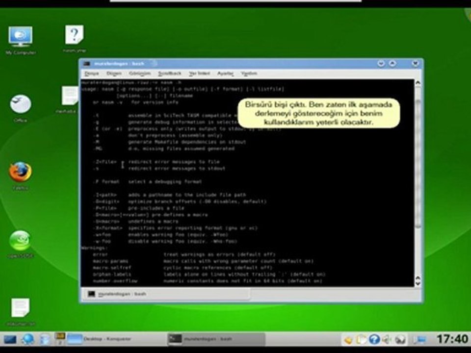 Linux altında assembly derleme