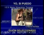 Autora de reportaje sobre Yo sí puedo en Sevilla.