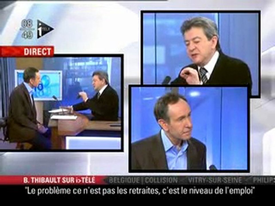 Mélenchon invité du matin sur i>télé le 16.02.10 (en entier)