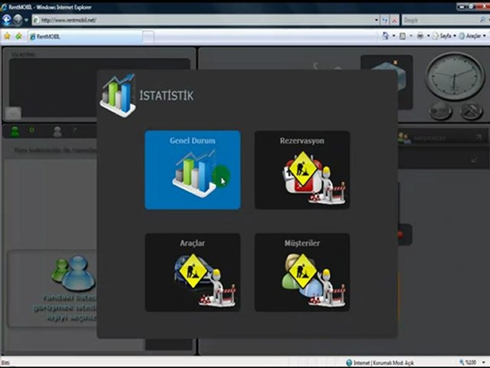 rentMOBİL internetten kullanim