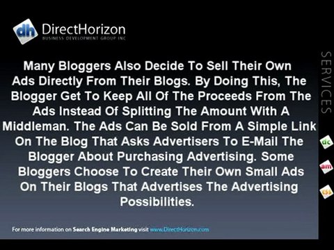 Search Engine Marketing | Using Blogs to Make Money. By Mik