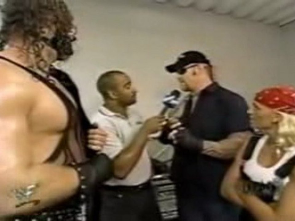Undertaker And Kane With Sara Backstage Segment