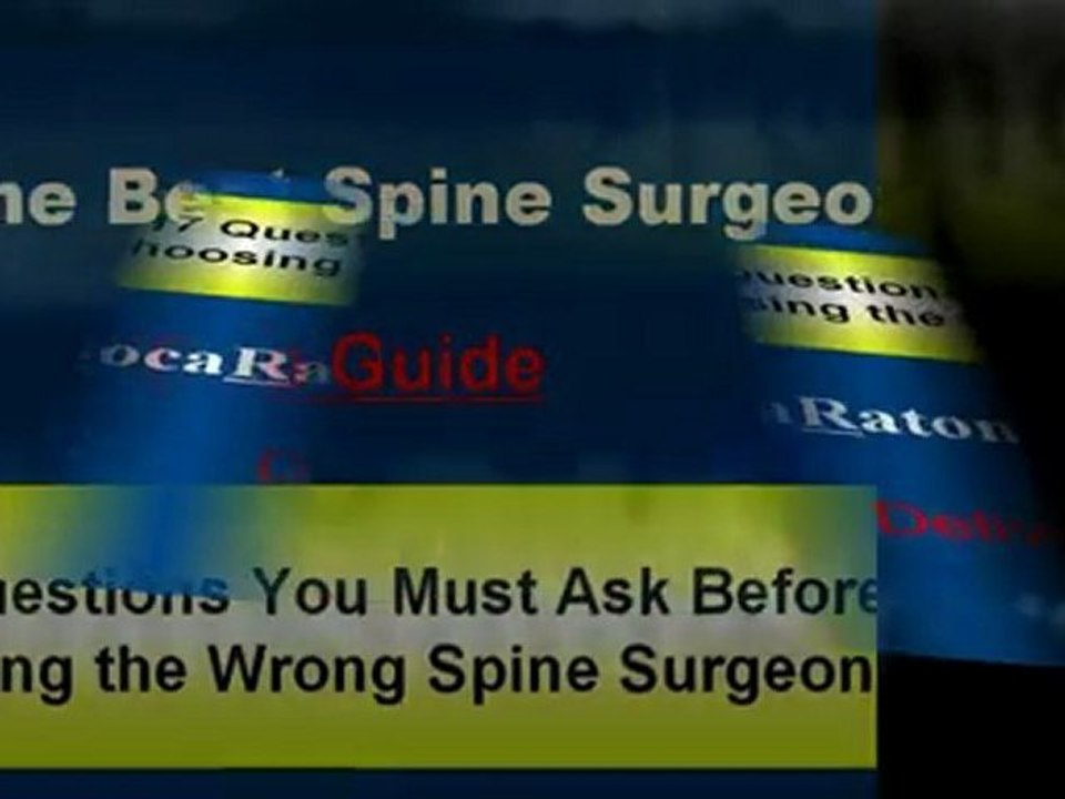 Neck Surgeons Boca Raton, Back Surgeons Boca Raton, Neck Su