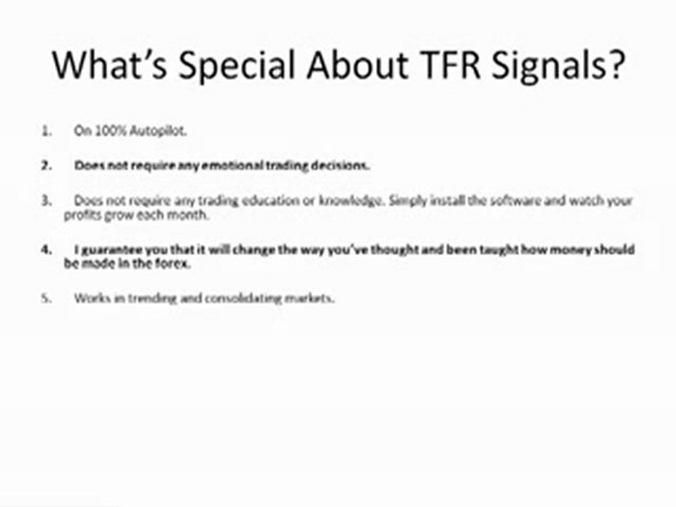 TFR Auto Forex Day Trading System