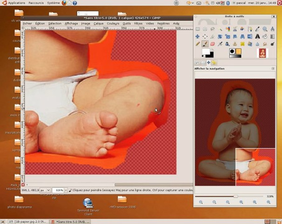 Detourage simple gimp