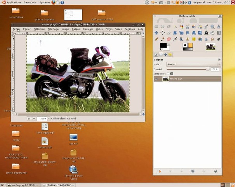 comment enregistrer sous Gimp