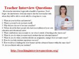 Teaching Interview Questions-Tips