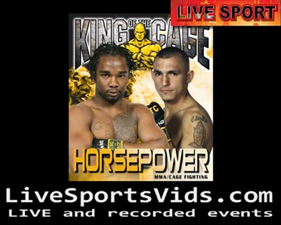 Watch PPV King Of The Cage: Horsepower LIVE and Replay ...