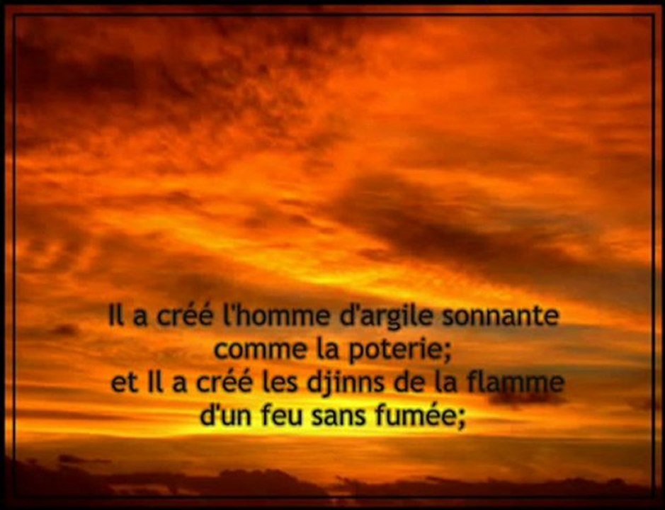 Sourate 55: Ar-Rahman (Le Tout Miséricordieux)-Verset 1 à 28