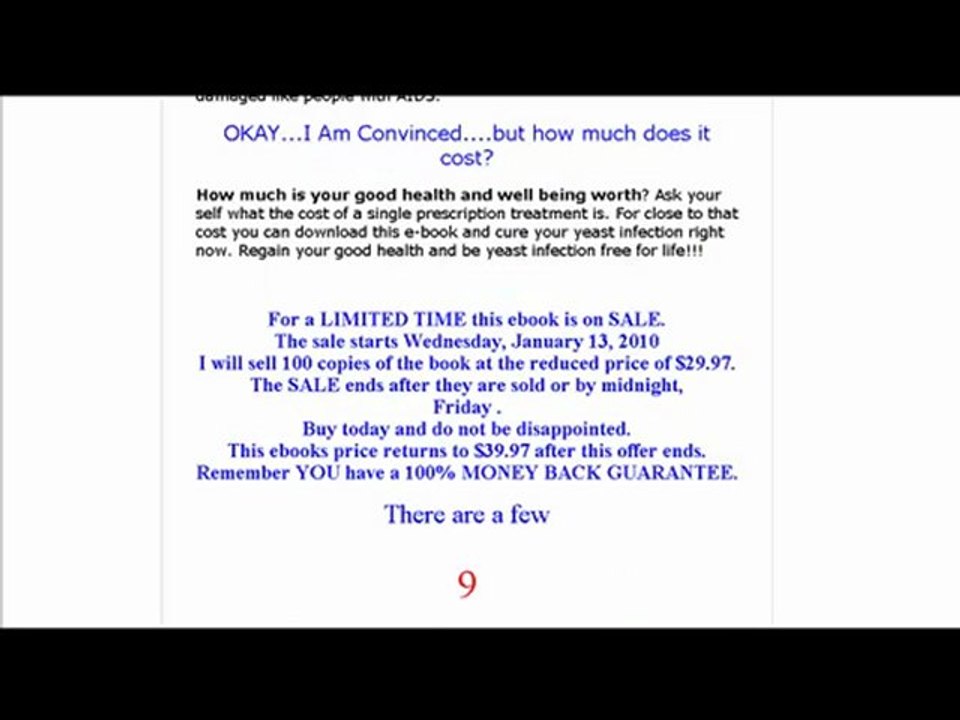 Yeast infection, 12 Hour Cure naturally.