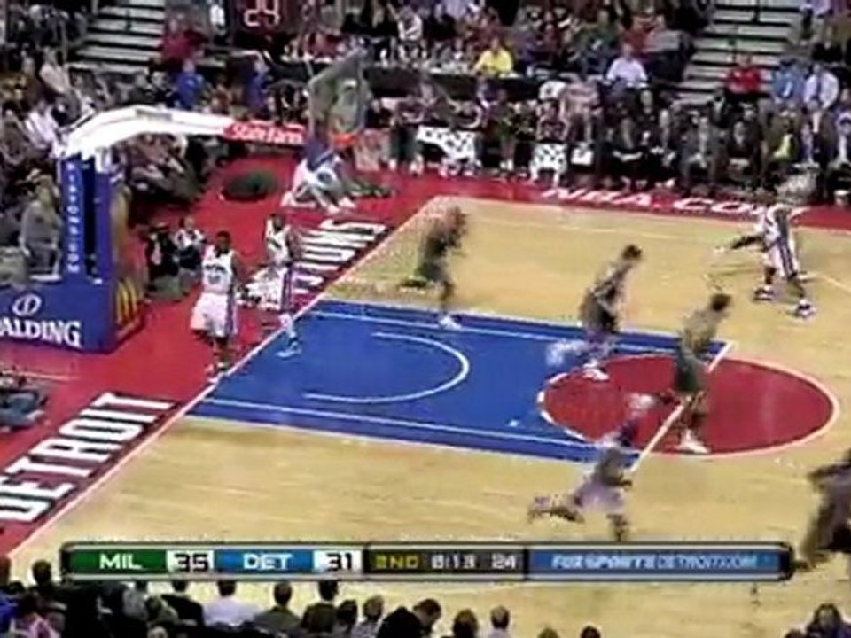 Jerry Stackhouse has a nice first-half with a three and some