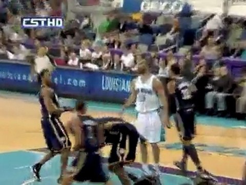 Roy Hibbert finishes on the other end.