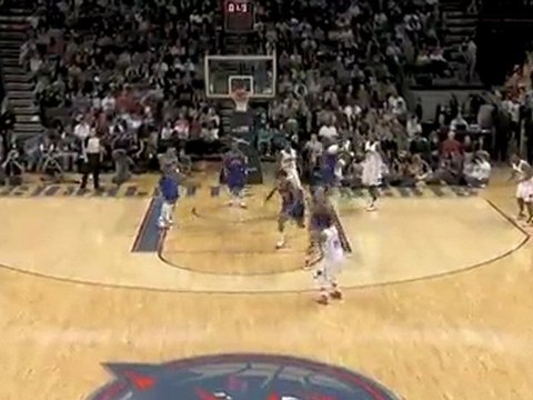 D.J. Augustin knocks down the three as time expires in the t