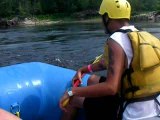 White Water Rafting in from inside raft