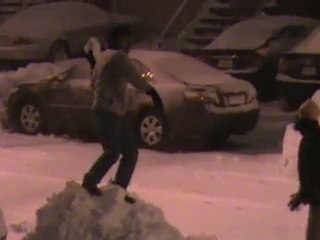 Throwing a big snow ball