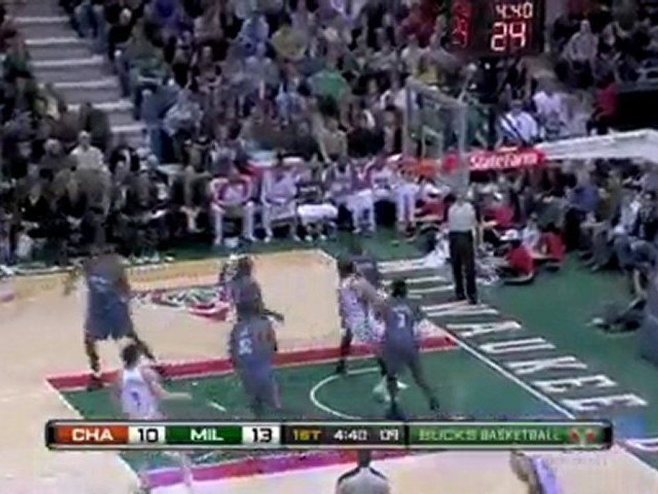 Brandon Jennings gets the lefty floater to drop against  the