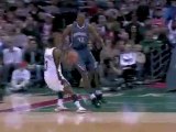Brandon Jennings creates and hits the jump shot in the lane