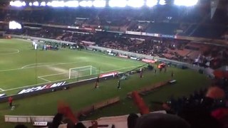 PSG - TFC : Entrée des joueurs : grève d'Auteuil