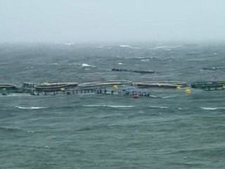 Les fermes aquacoles d'ajaccio dans la tempete du 19-02-2010