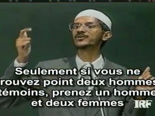 Zakir Naik, Question sur HOOR et Témoignage de la Femme